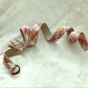 ⚡️SALE⚡️Women’s Canvas D-Ring Belt w/ Plaid Accent